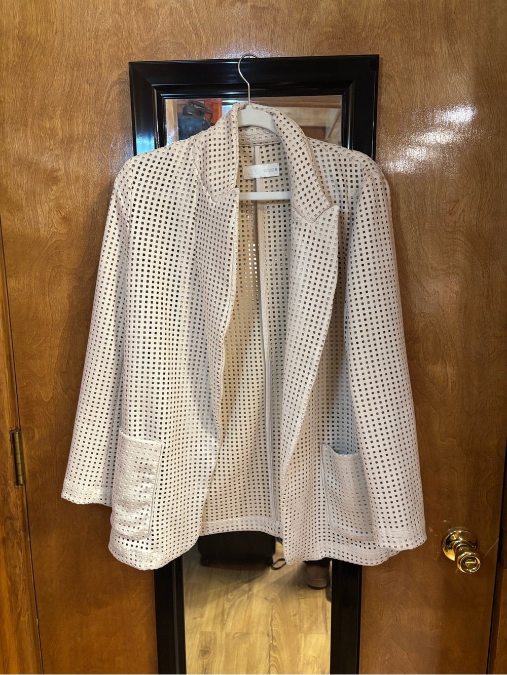 Zara Laser-Cut Open Front Jacket – Size Small